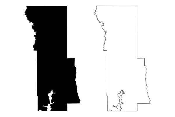 Webster County Louisiana County United States America Usa Mapa Wektor — Wektor stockowy