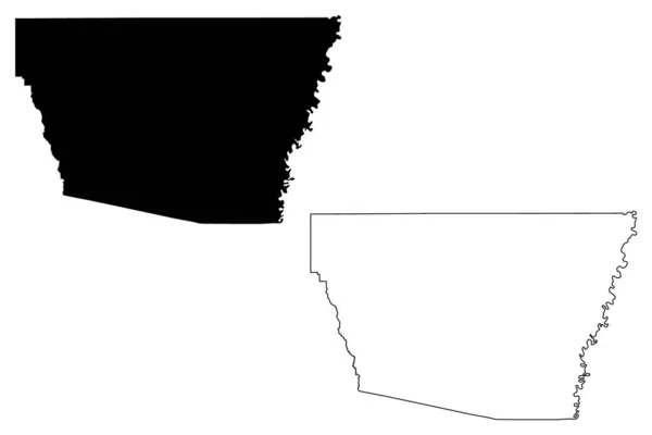 Washington County Louisiana County United States America Usa Mapa Vector — Vector de stock