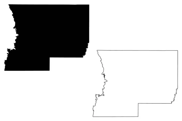 Winn County Louisiana County United States America Usa Map Vector — 图库矢量图片