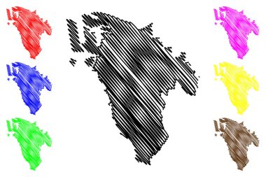 Sakai Şehri (Japonya Eyaleti, ada ülkesi, Osaka İlçesi) harita vektör çizimi, çizim şehri Sakai haritası