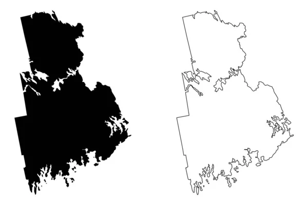 Washington County Maine Ηπα Ηνωμένες Πολιτείες Της Αμερικής Ηπα Ηπα — Διανυσματικό Αρχείο