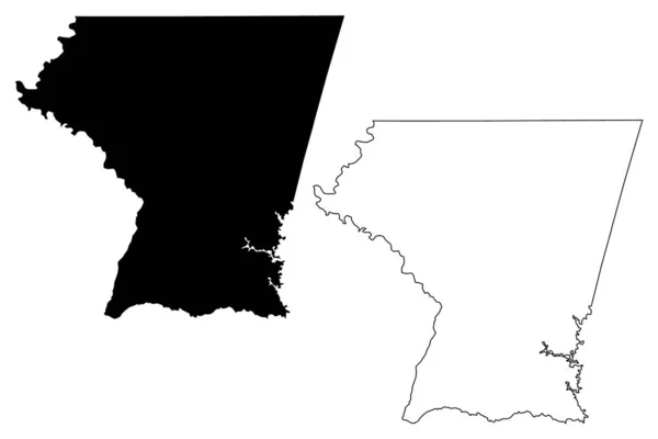 キャロル郡 メリーランド州 アメリカ アメリカ アメリカ アメリカ 地図ベクトル図 スケッチブルなスケッチキャロルマップ — ストックベクタ
