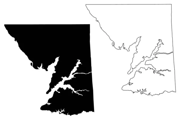 Cecil County Maryland County Verenigde Staten Van Amerika Usa Kaart — Stockvector