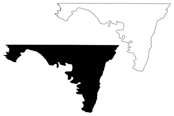 Washington County Maryland County Spojené Státy Americké Usa Usa Map — Stockový vektor