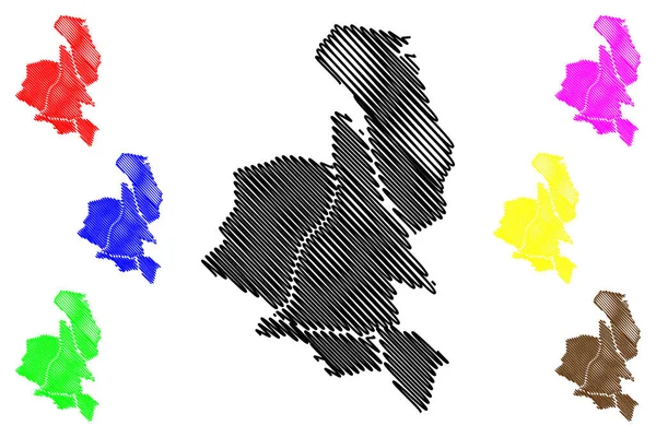 Ciudad Pasig República Filipinas Metro Manila Región Capital Nacional Mapa — Archivo Imágenes Vectoriales