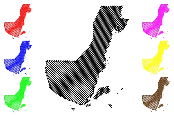 Zamboanga City República Das Filipinas Região Península Zamboanga Mapa Ilustração —  Vetores de Stock