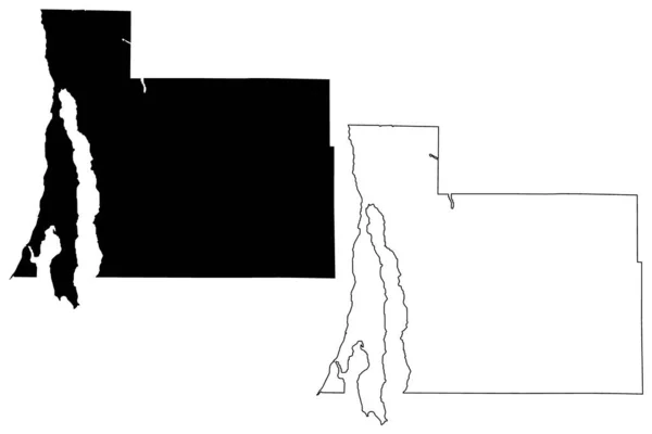 Antrim County Michigan County United States America Usa Mapa Vector — Vector de stock