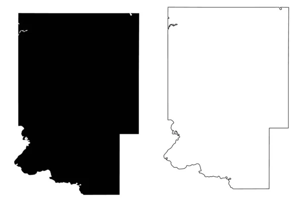 Condado Dickinson Michigan County United States America Usa Mapa Vector — Vector de stock