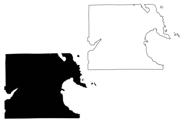 Alpena County Michigan County United States America Usa Mapa Wektor — Wektor stockowy