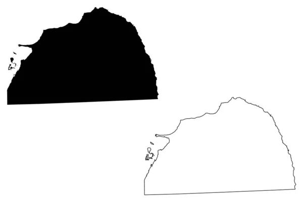 Huron County Michigan County Spojené Státy Americké Usa Usa Mapa — Stockový vektor
