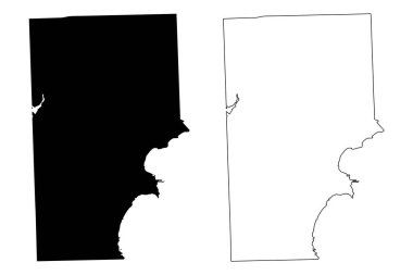 Macomb County, Michigan (ABD eyaleti, ABD, ABD) harita vektör çizimi, çizim Macomb haritası