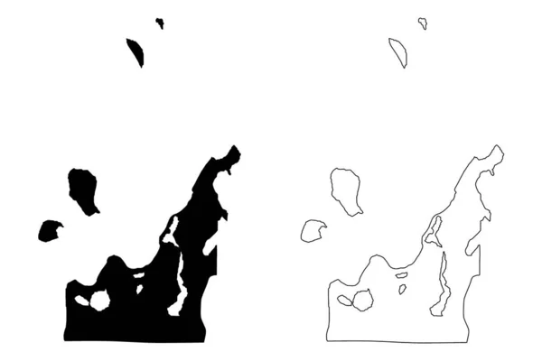 Leelanau County Michigan Grafschaft Vereinigte Staaten Von Amerika Usa Kartenvektorillustration — Stockvektor