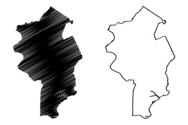 Duque de Caxias Şehri (Brezilya Federatif Cumhuriyeti, Rio de Janeiro Eyaleti) harita vektör çizimi, çizim şehir Dük de Caxias harita