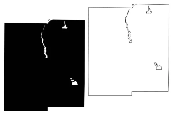 Midland County Michigan County United States America Usa Mapa Vector — Vector de stock