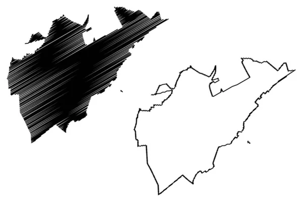 Cidade Boa Vista República Federativa Brasil Roraima Mapa Ilustração Vetorial — Vetor de Stock