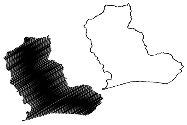 Cidade Município Cuiabá República Federativa Brasil Mato Grosso Mapa Ilustração — Vetor de Stock