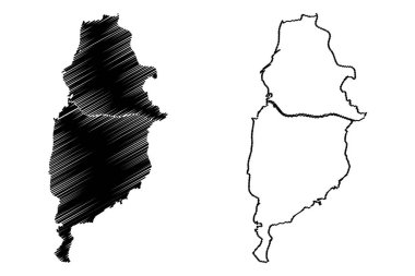 Osasco Şehri (Brezilya Federatif Cumhuriyeti, Sao Paulo Eyaleti) harita vektör çizimi, Osasco harita şehri karalama
