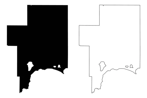 スクールクラフト郡 ミシガン州 アメリカ アメリカ アメリカ 地図ベクトル図 スクールクラフト地図 — ストックベクタ
