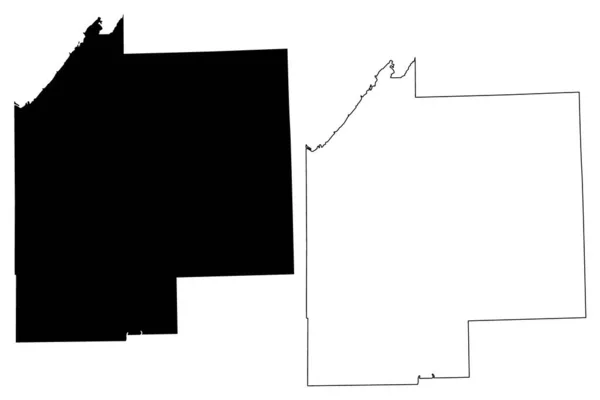 Tuscola County Michigan County United States America Usa Usa Karta — Stock vektor