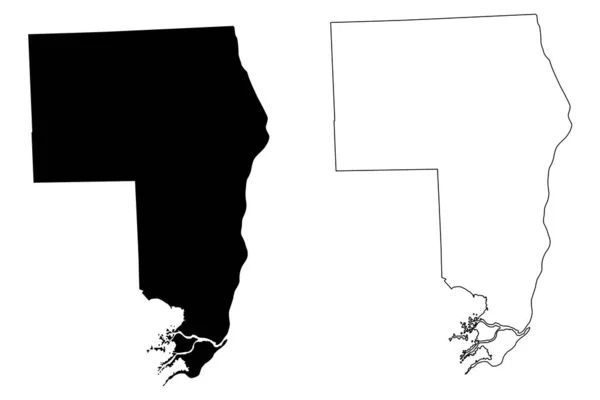 Clair County Michigan County Spojené Státy Americké Usa Usa Mapa — Stockový vektor