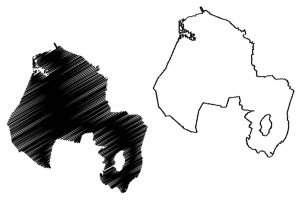 Cidade Jaboatao Dos Guararapes República Federativa Brasil Pernambuco Mapa Ilustração — Vetor de Stock