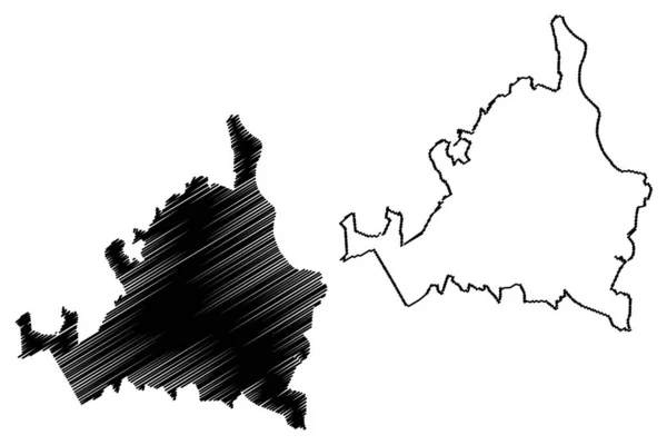 ジョアオ ペソア市 ブラジル連邦共和国 パライバ州 地図ベクトル図 スケッチブックジョアオ ペソア市地図 — ストックベクタ