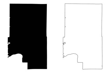 Aitkin County, Minnesota (ABD eyaleti, ABD, ABD, ABD) harita vektör çizimi, çizim çizimi Aitkin haritası