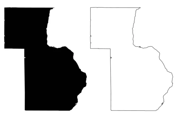 Chisago County Minnesota 미국군 Map Vector Illustration Scribble Sketch Chisago — 스톡 벡터