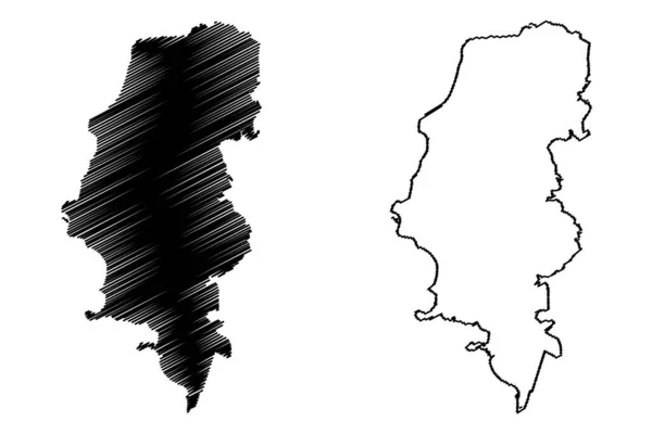 阿雷格里港市 巴西联邦共和国 南里约格朗德州 地图矢量图解 速写草图阿雷格里港市地图 — 图库矢量图片