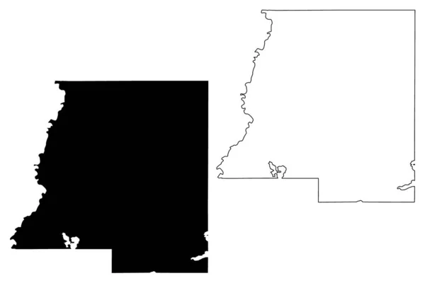 スーア郡 アメリカ アメリカ アメリカ アメリカ 地図ベクトル図 スケッチブルなスケッチル スーア地図 — ストックベクタ