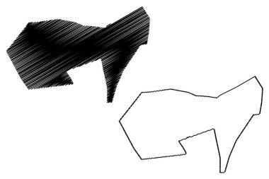 Chiclayo Şehri (Peru Cumhuriyeti, Lambayeque Bölümü) harita vektör çizimi, Santa Maria de los Valles de Chiclayo harita şehri