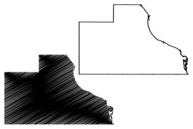 Jackson County, Iowa (ABD eyaleti, Amerika Birleşik Devletleri, ABD, ABD) harita vektör çizimi, çizim Jackson haritası