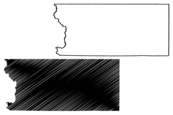 Lyon County Iowa County United States America Usa Map Vector — 스톡 벡터