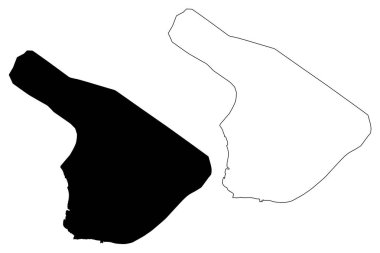 Beira Şehri (Mozambik Cumhuriyeti, Sofala Eyaleti) harita vektör çizimi, çizim şehri Beira haritası