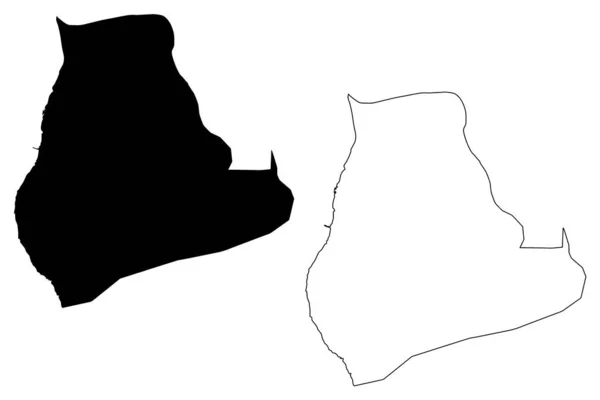 Khartoum City Republiken Sudan Khartoum State Karta Vektor Illustration Klottrad — Stock vektor