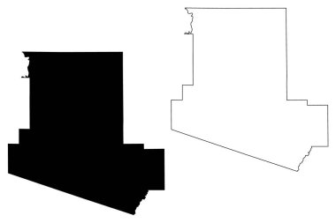 Carroll County, Mississippi (ABD eyaleti, Amerika Birleşik Devletleri, ABD) harita vektör çizimi, çizim Carroll haritası