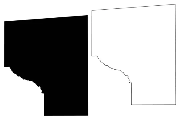 Covington County Mississippi Abd Eyaleti Abd Abd Harita Vektör Çizimi — Stok Vektör