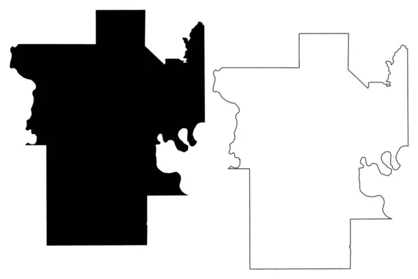 Humphreys County Mississippi 미국군 Map Vector Illustration Scribble Sketch Humphreys — 스톡 벡터