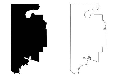 Leflore County, Mississippi (ABD eyaleti, Amerika Birleşik Devletleri, ABD, ABD) harita vektör çizimi, çizim Leflore haritası