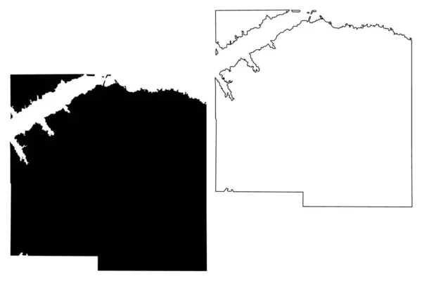 Lafayette County Mississippi County United States America Usa Mapa Vector — Archivo Imágenes Vectoriales