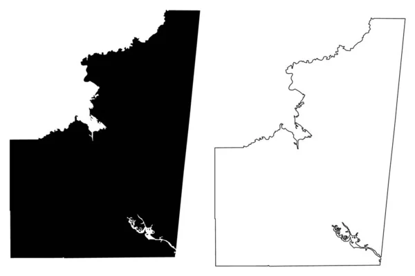 Lowndes County Mississippi Comté Des États Unis Amérique États Unis — Image vectorielle