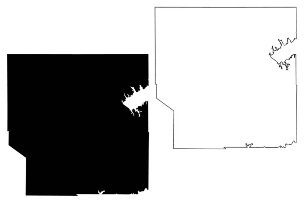 Panola County Mississippi Usa Usa Usa Karta Vektor Illustration Klotskiss — Stock vektor