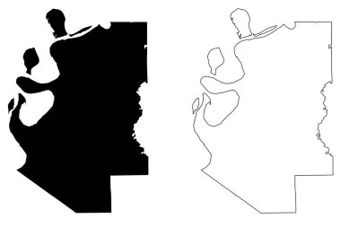 Tunica County, Mississippi (ABD eyaleti, Amerika Birleşik Devletleri, ABD, ABD) harita vektör çizimi, çizim Tunica haritası