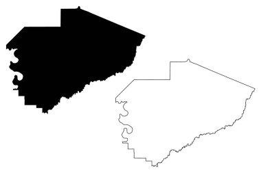 Yazoo County, Mississippi (Amerika Birleşik Devletleri, ABD, ABD) harita vektör çizimi, karalama çizimi Yazoo haritası