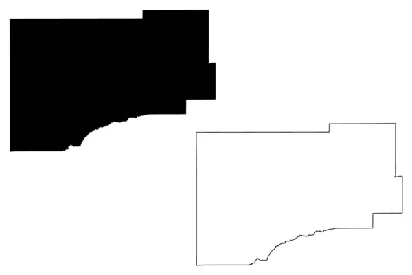 Webster County Mississippi Amerika Birleşik Devletleri Abd Abd Harita Vektör — Stok Vektör