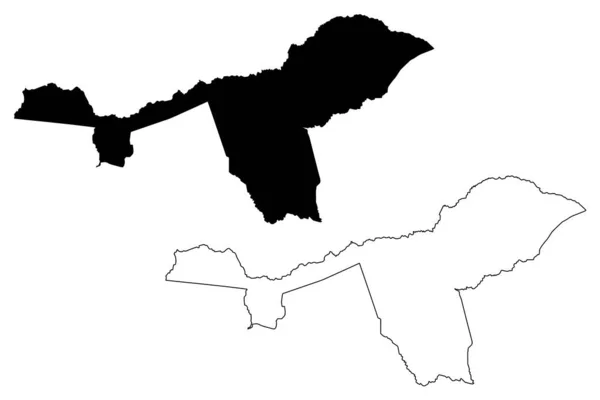 Isiolo County Republiken Kenya Östra Provinsen Karta Vektor Illustration Klotskiss — Stock vektor