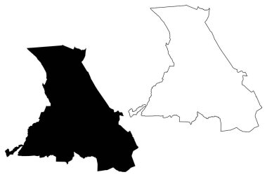 Nandi İlçesi (Kenya Cumhuriyeti, Rift Valley Eyaleti) harita vektör çizimi, çizim Nandi haritası