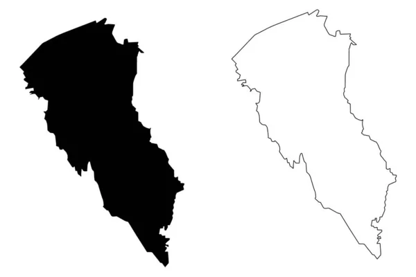 Turkana County Republic Kenya Rift Valley Province Mappa Vettoriale Illustrazione — Vettoriale Stock