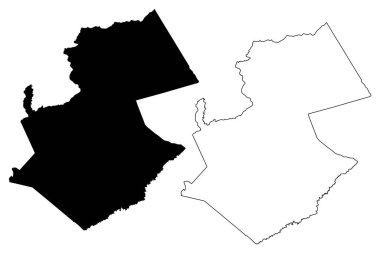 Bomet İlçesi (Kenya Cumhuriyeti, Rift Valley Eyaleti) harita vektör ilüstrasyonu, karalama çizimi Bomet haritası
