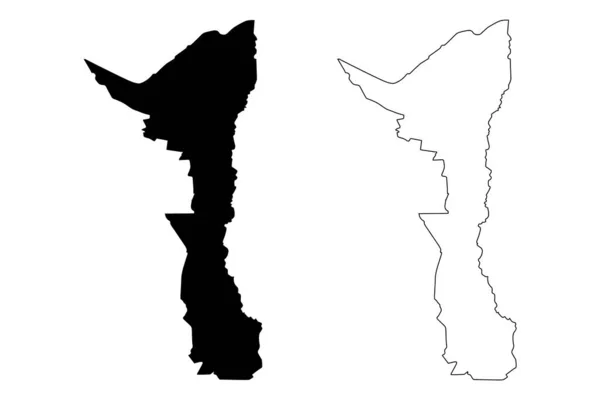 Elgeyo Marakwet County Республика Кения Провинция Рифт Валли Map Vector — стоковый вектор